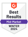 G2 Best Results, Mid-Market - Winter 2024