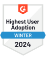 G2 Highest User Adoption - Winter 2024