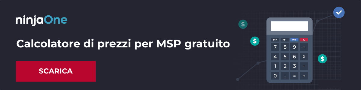 Calcolatore di prezzi per MSP gratuito