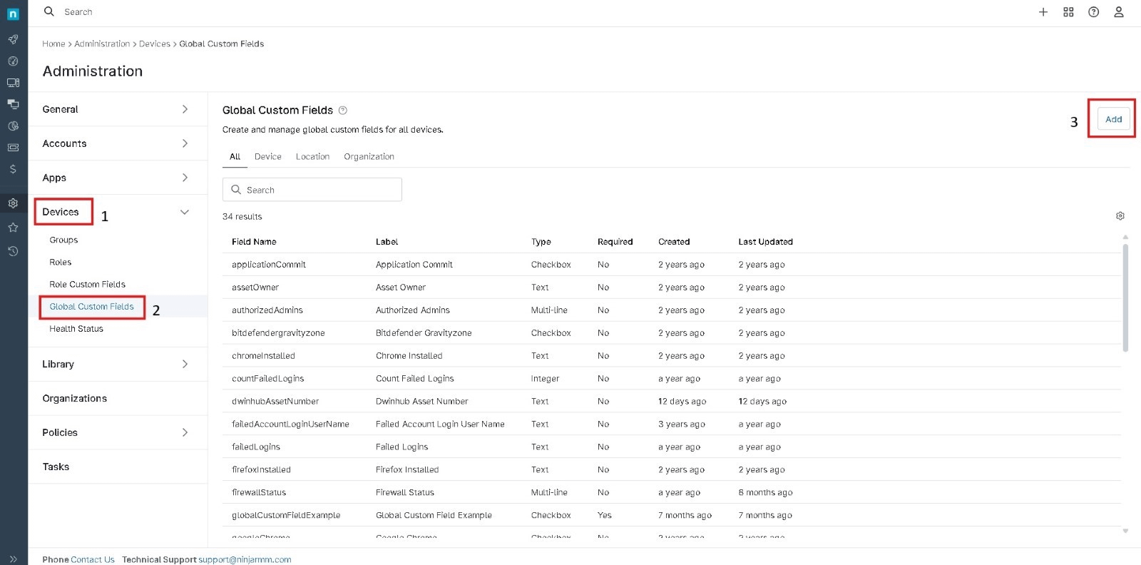 Select Custom Fields