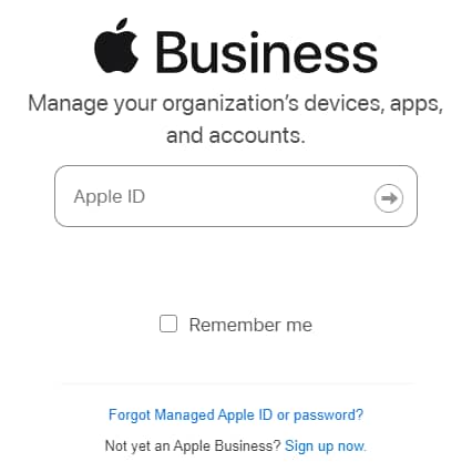 Apple Business Manager Site