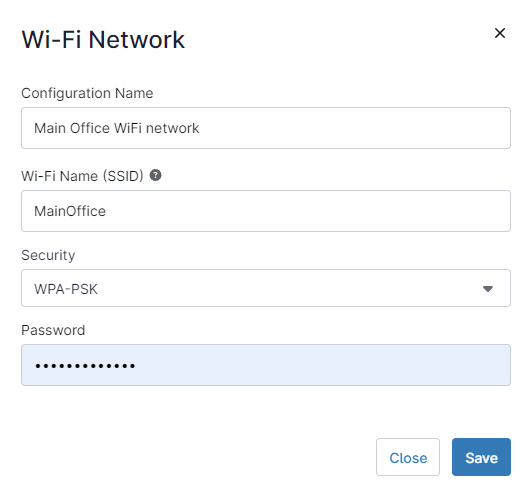 a screenshot of the Wifi network window for the page Android Wifi