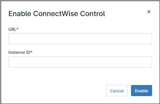 Enable ConnectWise Control window for the page "How to Connect to ConnectWise"