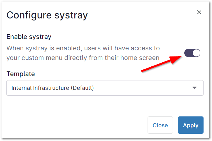 Select Apply to save changes. 