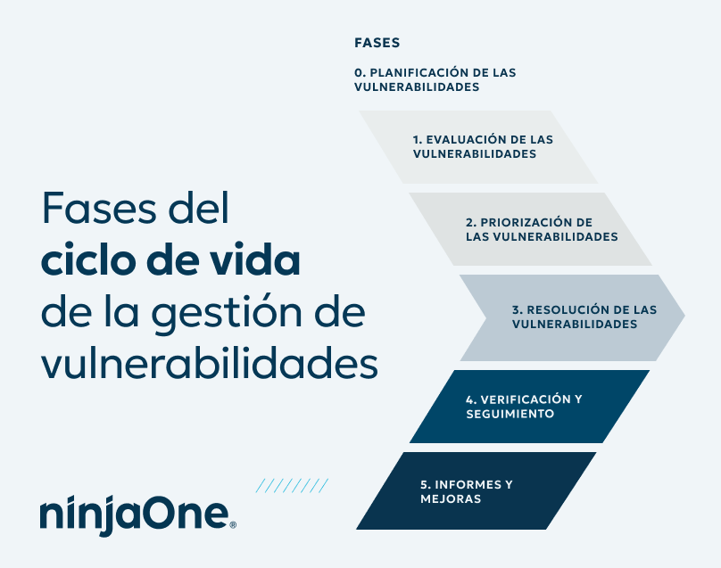 Etapas del ciclo de vida de la gestión de vulnerabilidades