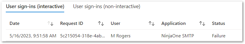 Review the data to see if there is anything blocking the connection from NinjaOne.