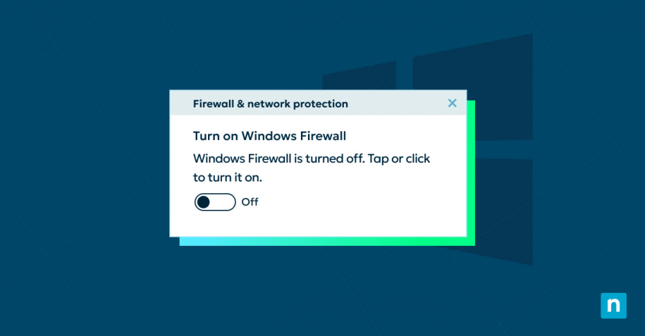 An image of a firewall and network protection tab