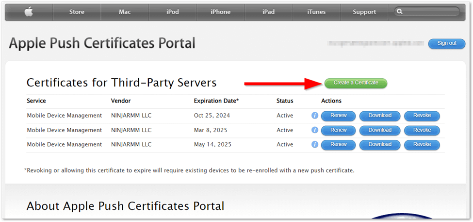 Create a Certificate