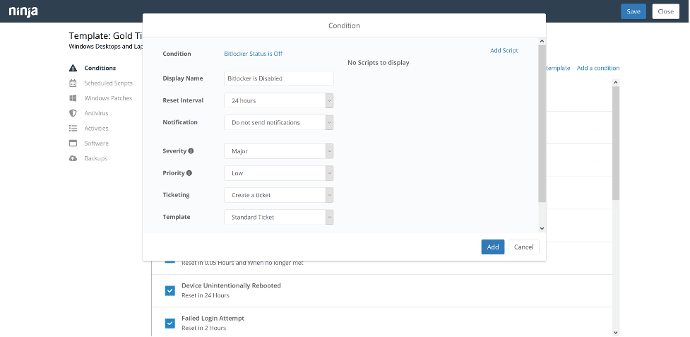 RMM BitLocker management encryption status 1