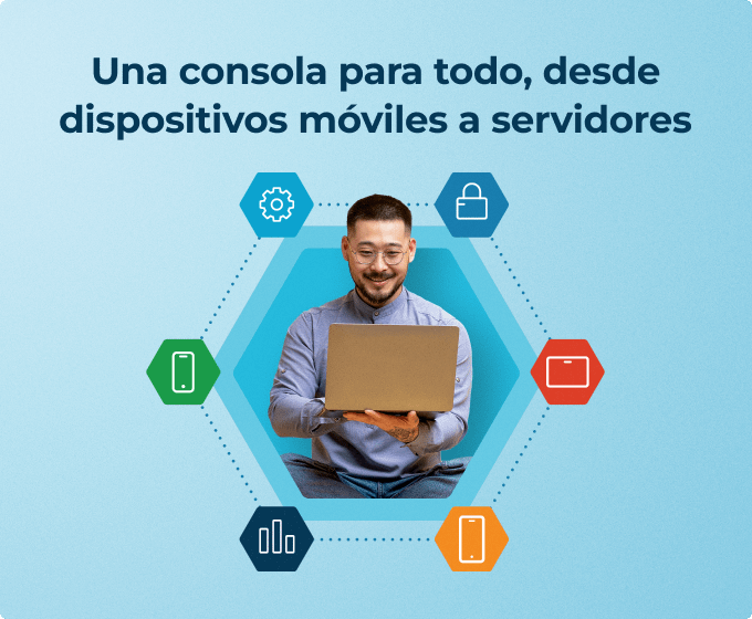 Banner para el seminario web MDM en español: Una consola para todo, desde dispositivos móviles a servidores