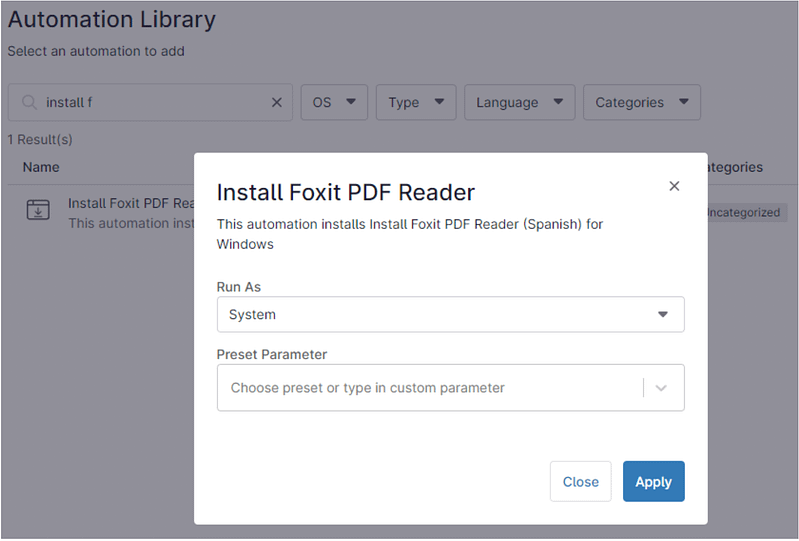 A screenshot showing the install foxit PDF reader screen