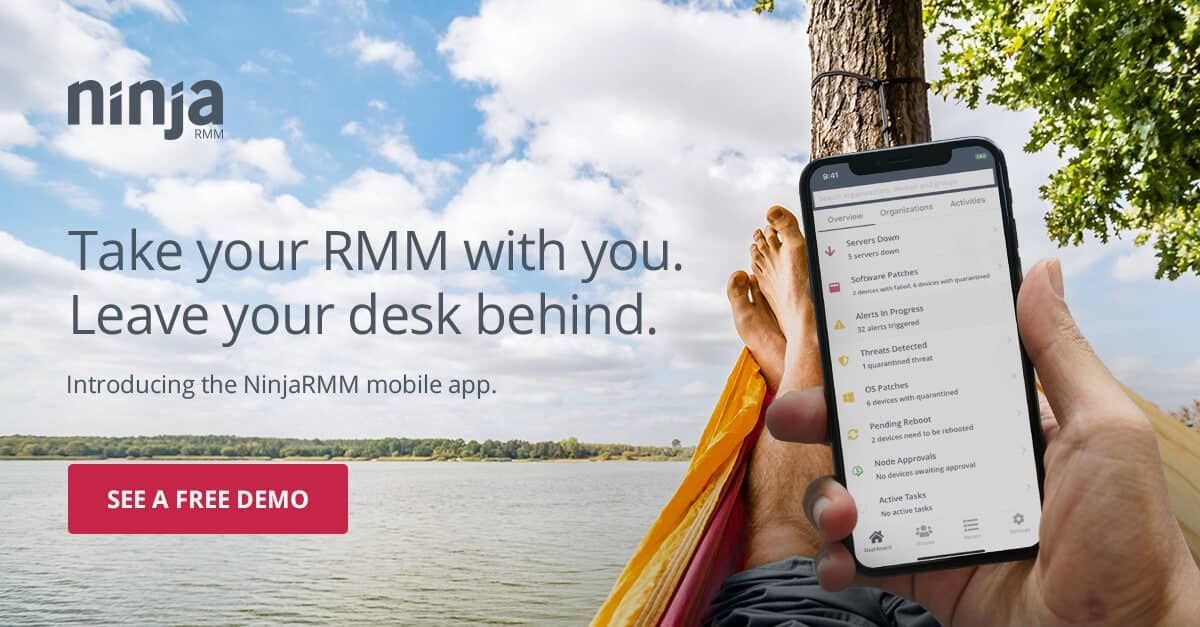 NinjaOne mobile - Take your RMM with you - Leave your desk behind