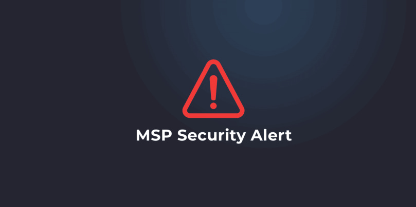 MSP securiity alert banner