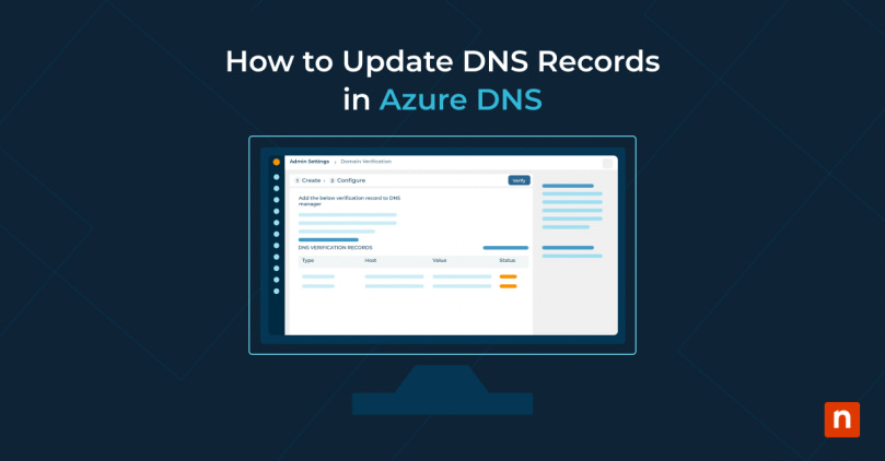 A computer with an image of a dashboard for the blog How to Update DNS Records in Azure DNS