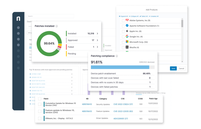 Patch management software screenshot