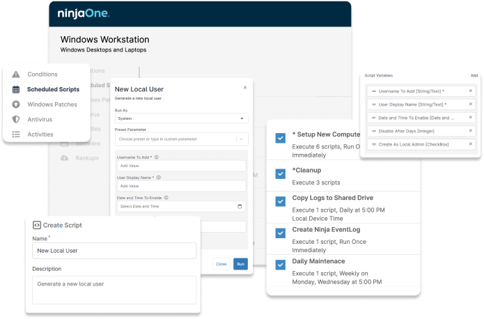 screenshot showing the workstation dashboard