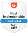 G2 Most Implementable - Mid-Market