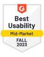 G2 Best Usability - Mid-Market